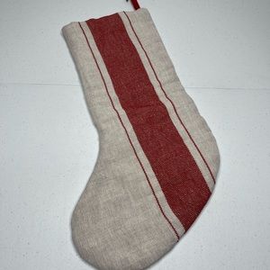 Hearth and Hand for Target linen red stripe Christmas stocking